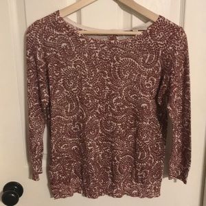 Loft Paisley Long Sleeve Top